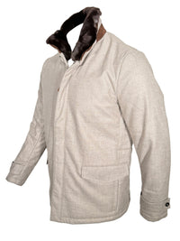 MANTO - LORO PIANA STORM SYSTEM WOOL-CASH COAT - LIGHT GREY