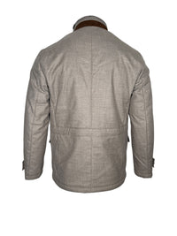 MANTO - LORO PIANA STORM SYSTEM WOOL-CASH COAT - LIGHT GREY