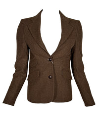 SAND COPENHAGEN SHETLAND BLAZER - BROWN