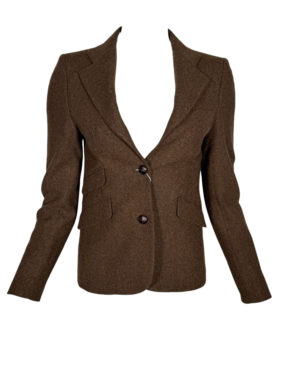 SAND COPENHAGEN SHETLAND BLAZER - BROWN