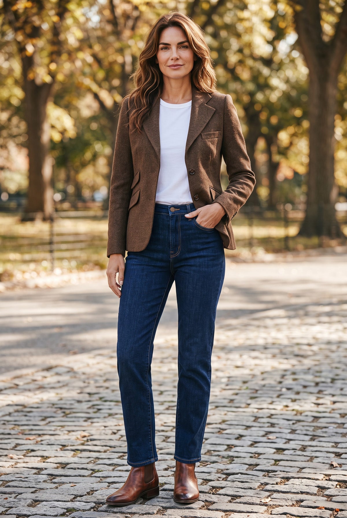 SAND COPENHAGEN SHETLAND BLAZER - BROWN
