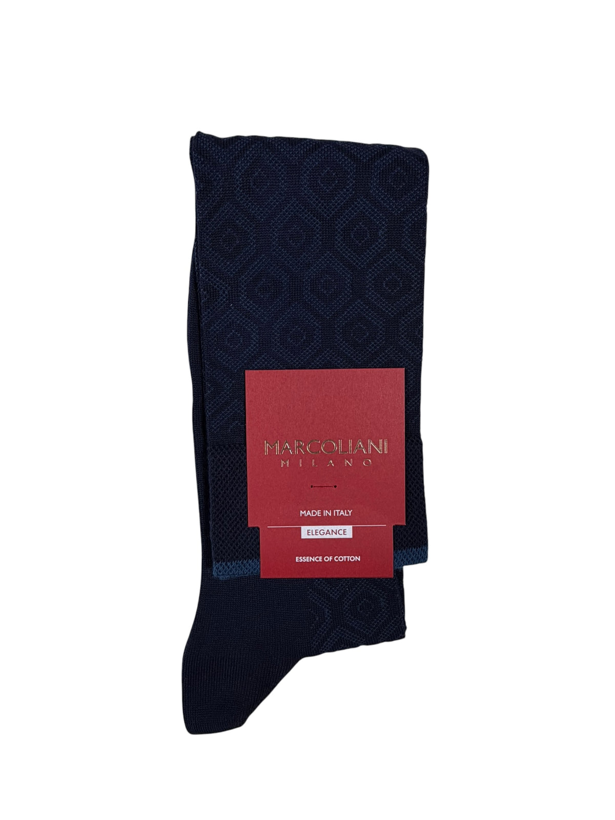 MARCOLIANI  COTTON OVER-CALF SOCK - NAVY