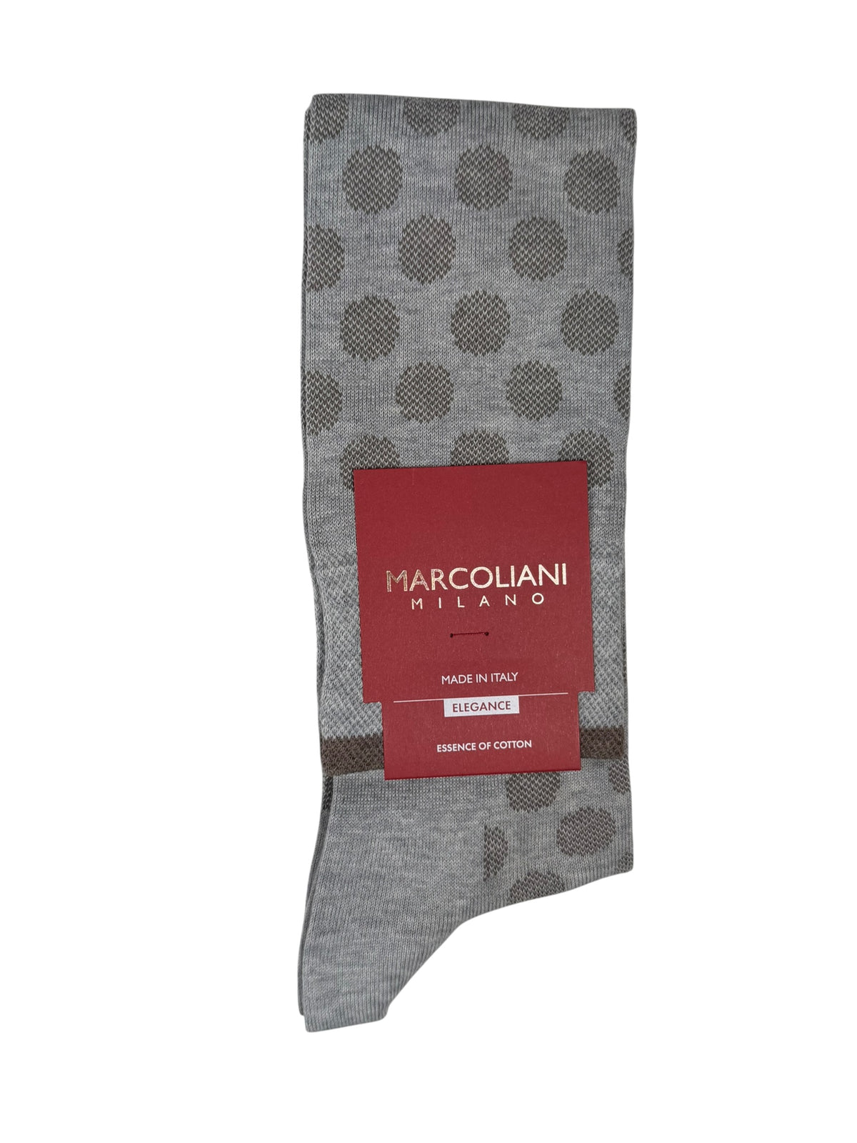 MARCOLIANI  COTTON OVER-CALF SOCK - GREY DOTS