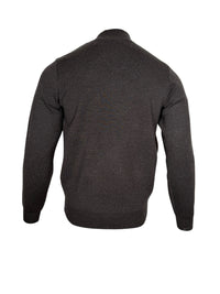 ALAN PAINE OAKMOORE SUEDE FRONT ZIP THROUGH JACKET - DARK BROWN
