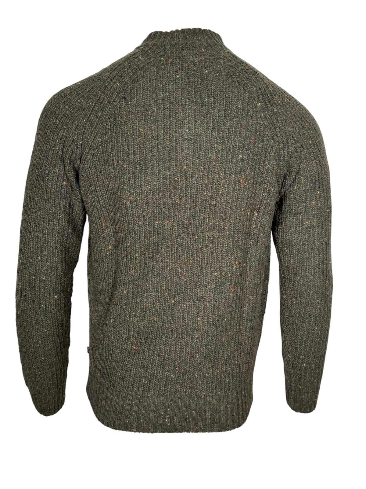 ALAN PAINE DALIGAN DONEGAL 1/4 ZIP SWEATER - MOORLAND