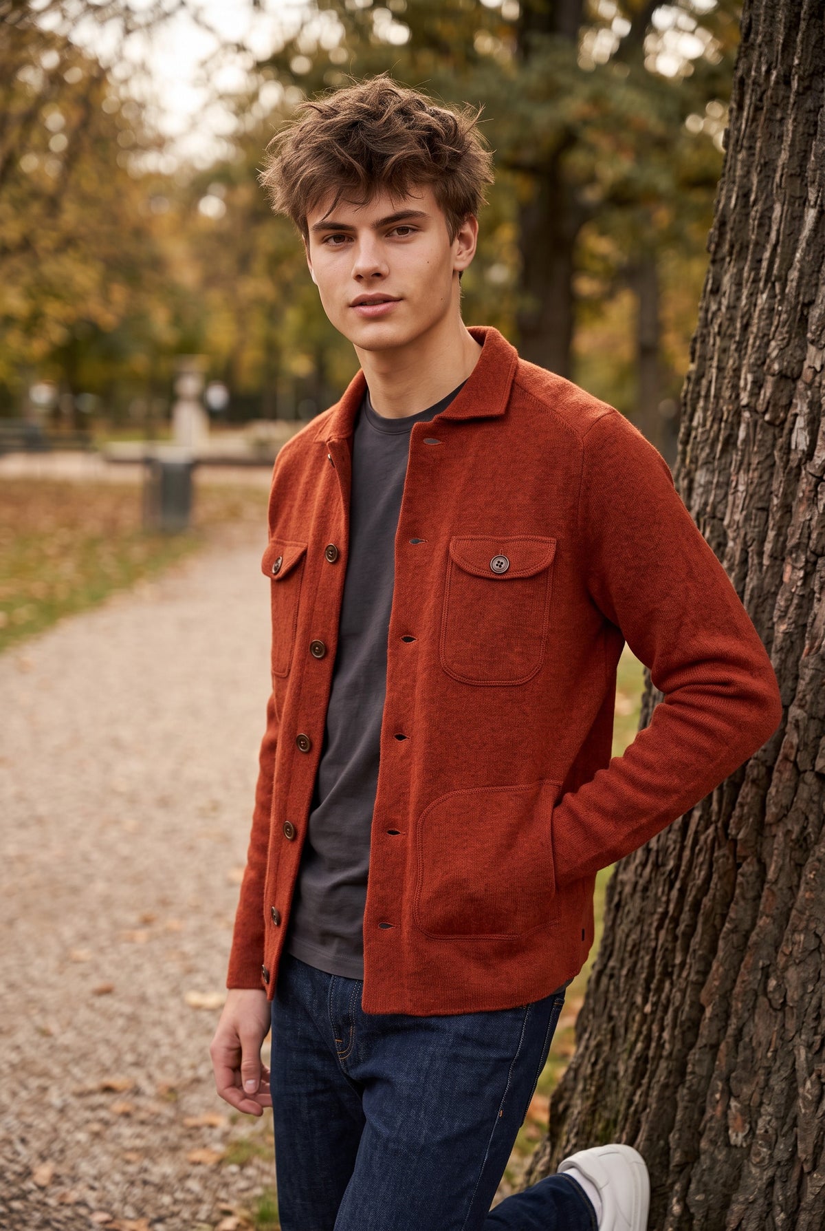 ALAN PAINE FERNDALE WOOL SHIRT JACKET - SIENNA