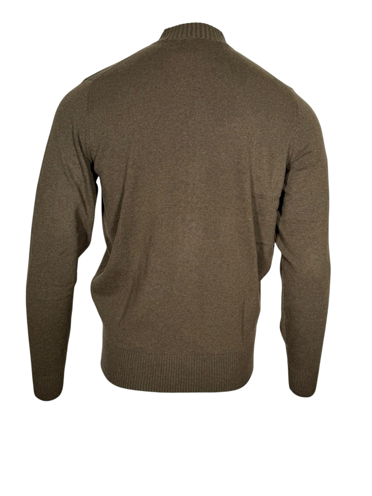 ALAN PAINE HALLINGTON ZIP THROUGH SWEATER - BAYLEAF