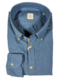 GMF 965 MEN'S SPORT SHIRT - MID-BLUE DENIM