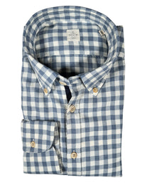 GMF 965 MEN'S SPORT SHIRT - LIGHT BLUE CHECK