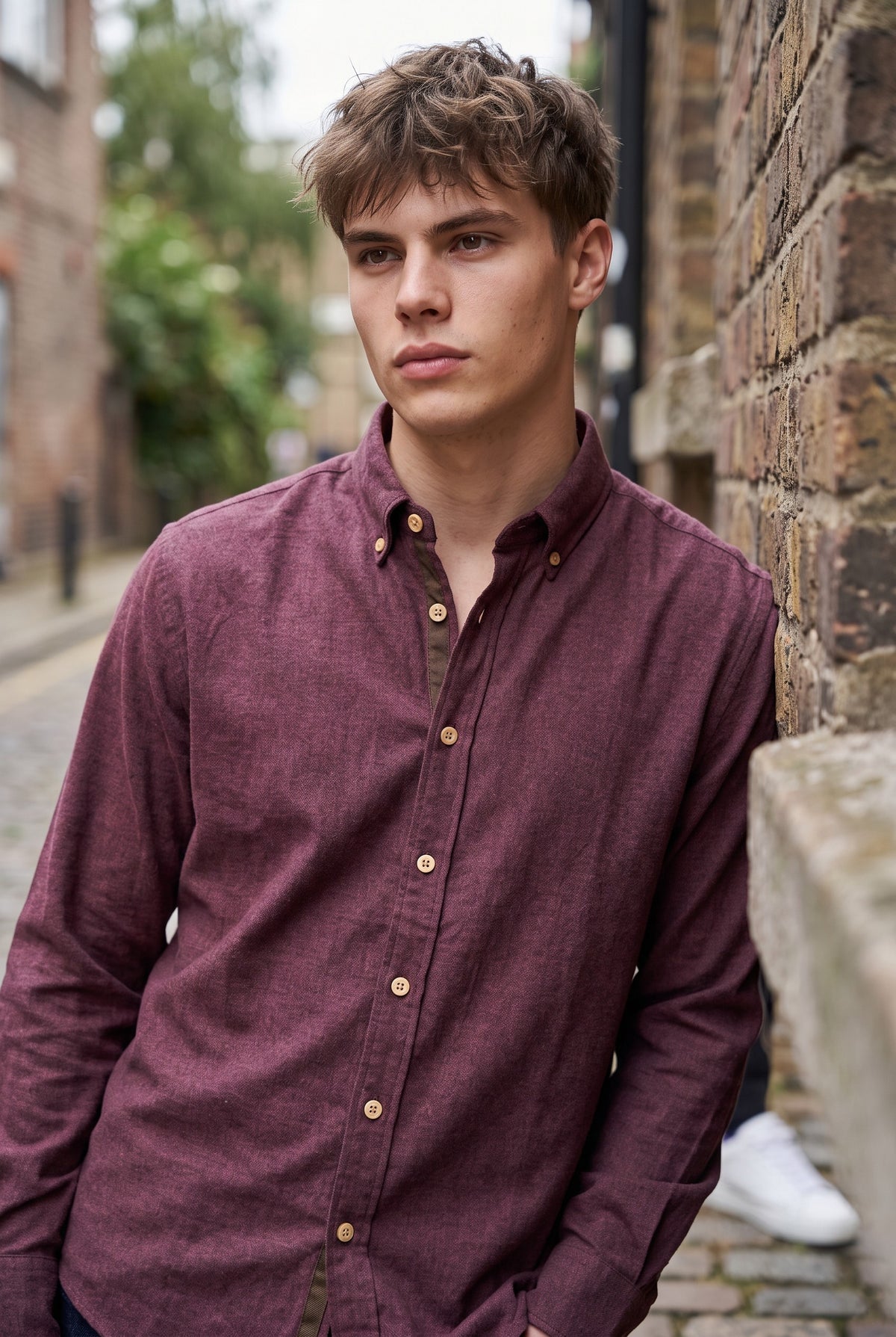 GMF 965 MEN'S SPORT SHIRT - BURGUNDY