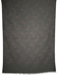 BIGI PAISLEY SCARF - OLIVE & TAN