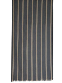 BIGI TAN STRIPE SCARF - CHARCOAL