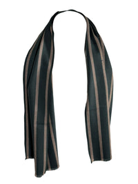 BIGI TAN STRIPE SCARF - HUNTER GREEN