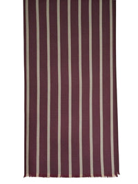 BIGI TAN STRIPE SCARF - BURGUNDY