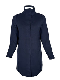 ANNECLAIRE KNIT DOUBLE COAT - NAVY