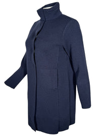 ANNECLAIRE KNIT DOUBLE COAT - NAVY
