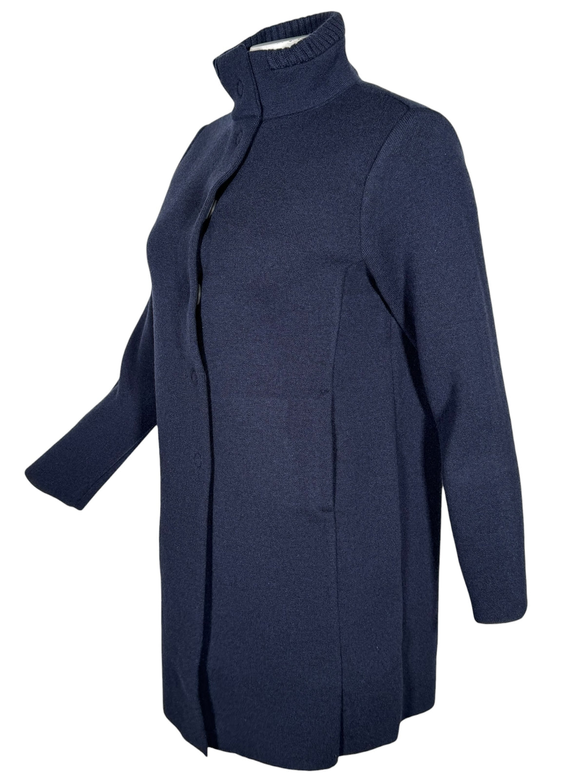 ANNECLAIRE KNIT DOUBLE COAT - NAVY