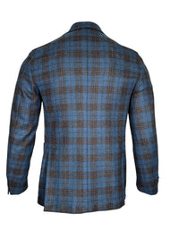 SARTORIA PARTENOPEA SPORT COAT - NAVY WITH OLIVE CHECK