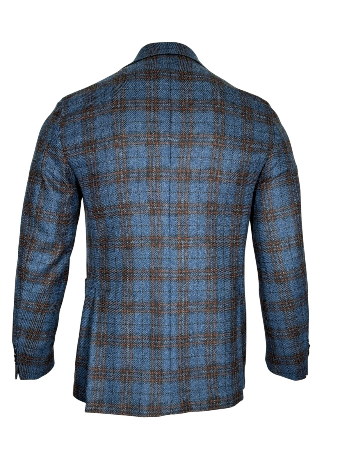 SARTORIA PARTENOPEA SPORT COAT - NAVY WITH OLIVE CHECK