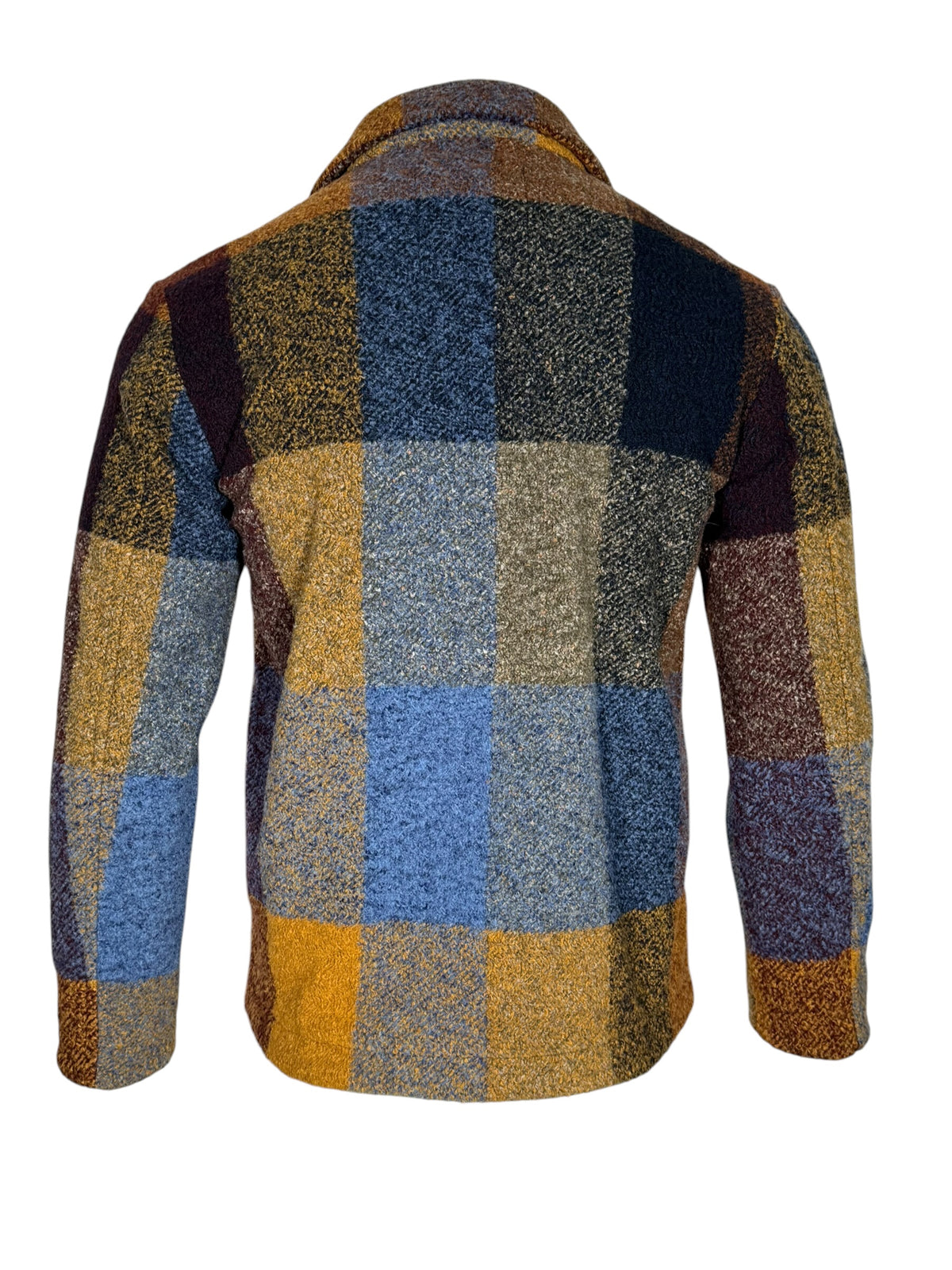 BOB - CHECK OVERSHIRT JACKET - BLUE & ORANGE