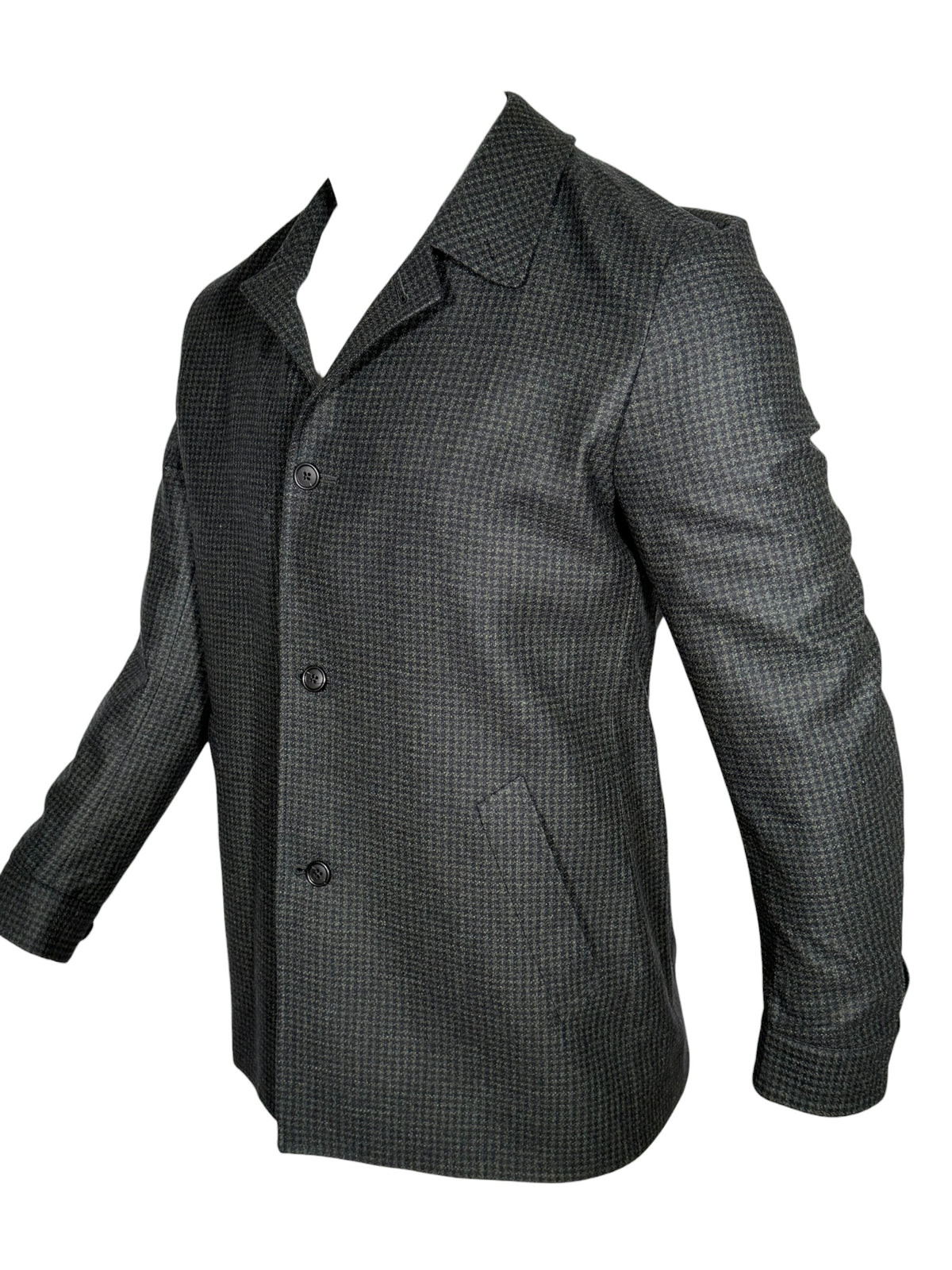 OARS & OLD IVY WOOL BLEND JACKET - GREEN MINI HOUNDSTOOTH