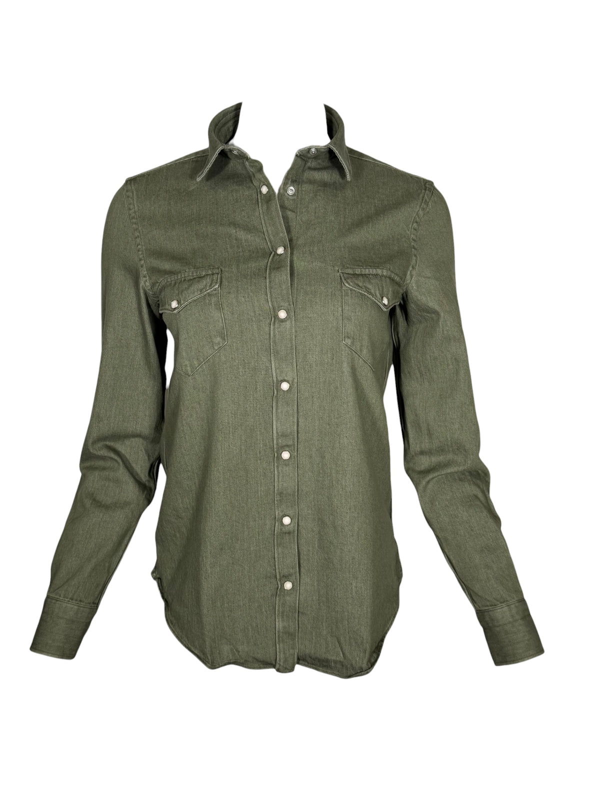 GIANGI NAPOLI WOMEN'S KIT DENIM SHIRT - OLIVE