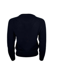 REPEAT CASHMERE PULLOVER - NAVY