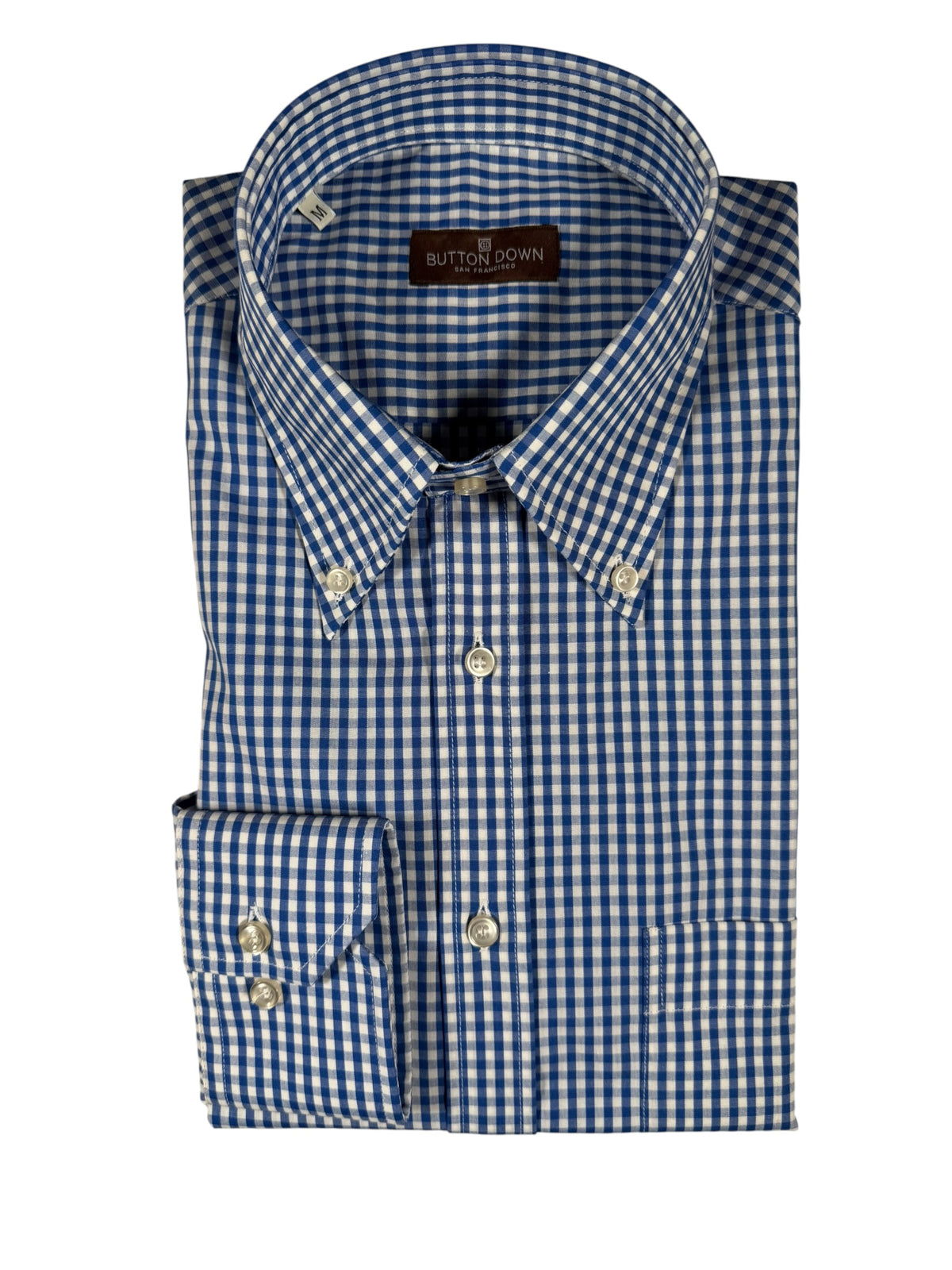 BUTTON DOWN SPORT SHIRT - NAVY MICRO CHECK