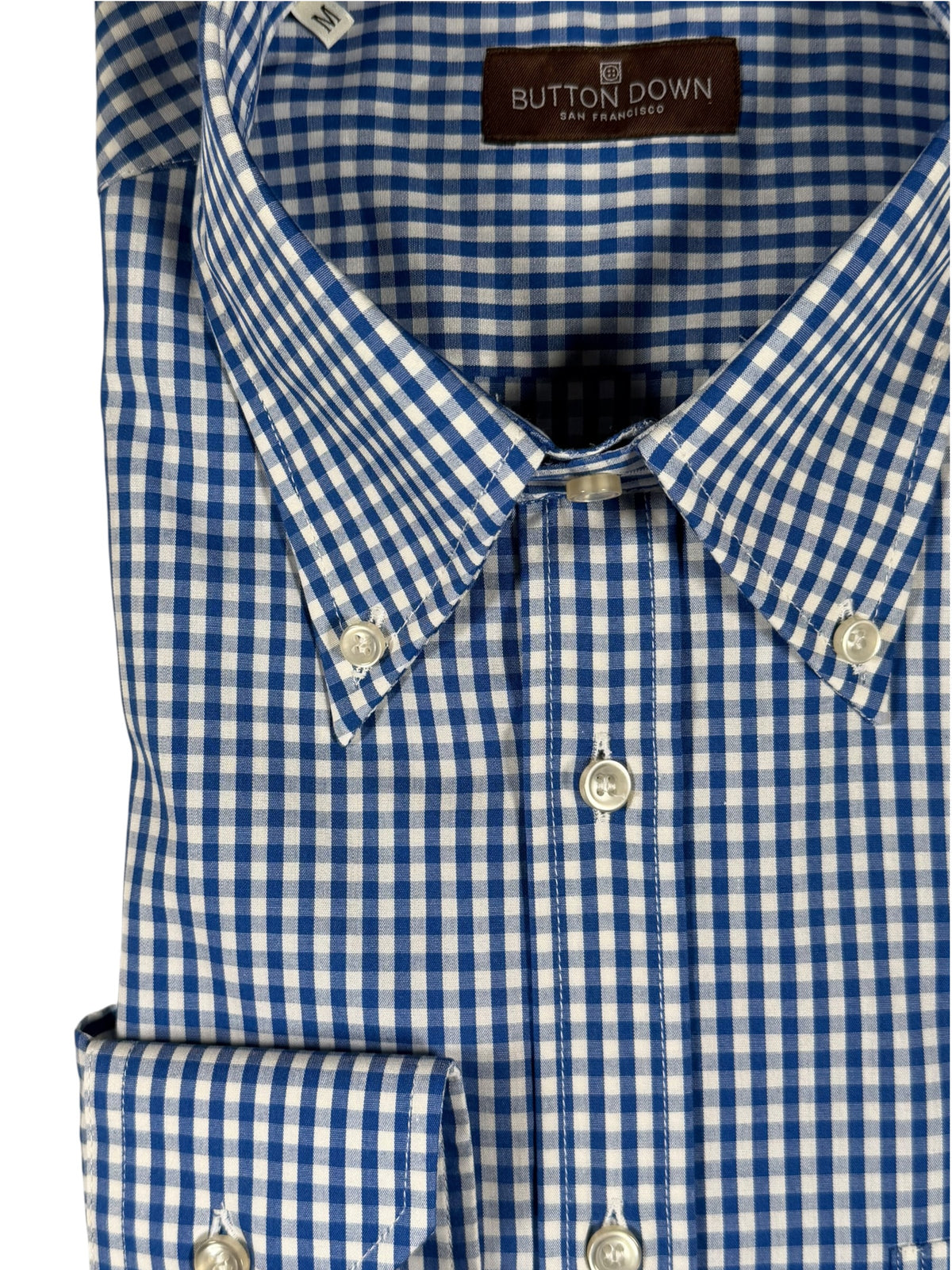 BUTTON DOWN SPORT SHIRT - NAVY MICRO CHECK