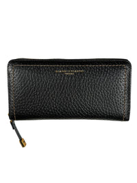 GIANNI CHIARINI LEATHER ZIP WALLET - BLACK