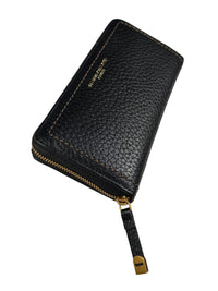 GIANNI CHIARINI LEATHER ZIP WALLET - BLACK