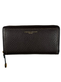 GIANNI CHIARINI LEATHER ZIP WALLET - ESPRESSO