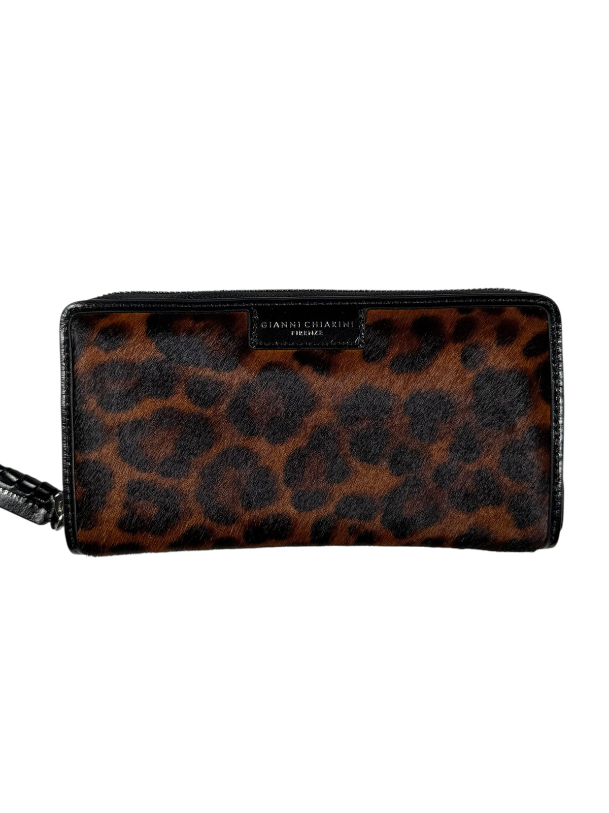 GIANNI CHIARINI PONY ZIP WALLET - CARAMEL LEOPARD