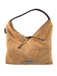 GIANNI CHIARINI SCILLA CORDUROY HANDBAG - COGNAC
