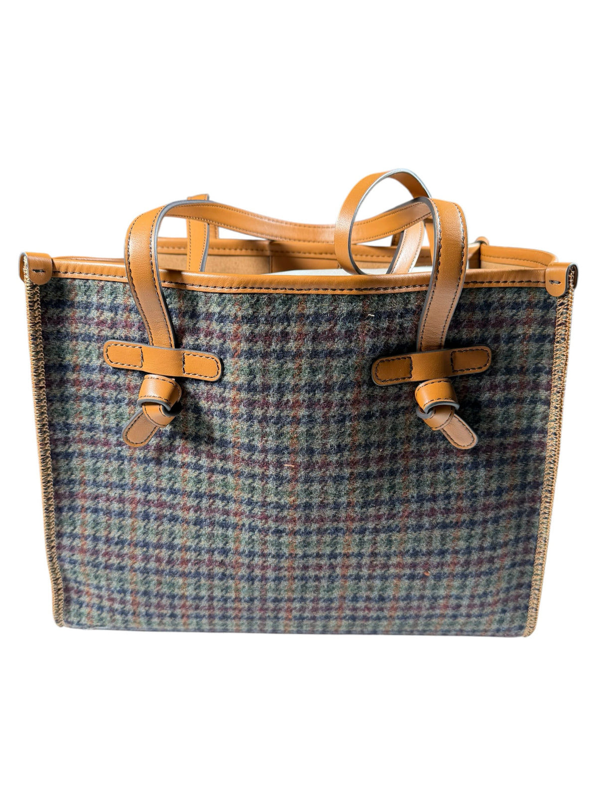 GIANNI CHIARINI MARCELLA HOUNDSTOOTH TOTE - GRIGIO