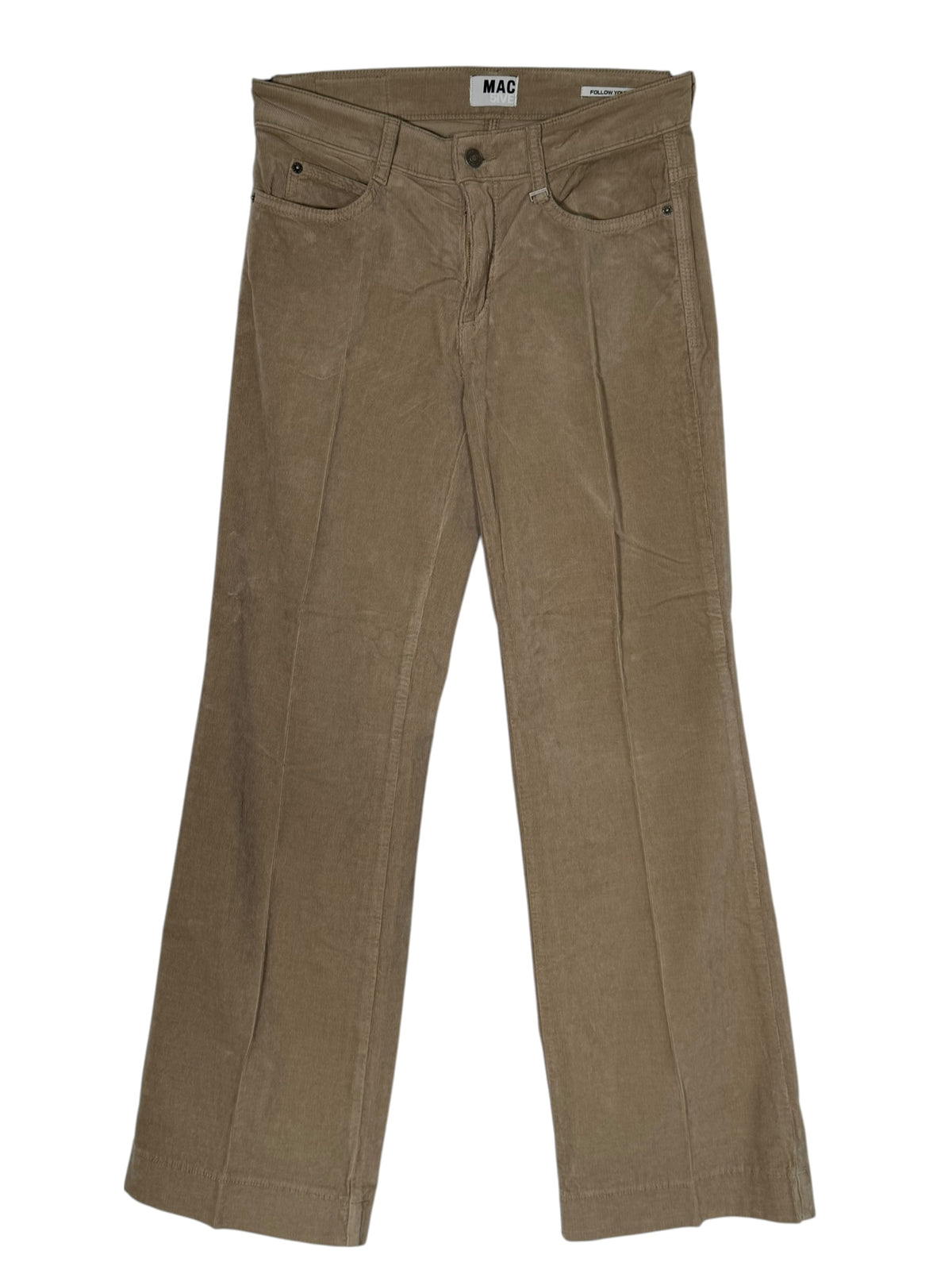 MAC WOMEN'S CORDUROY WIDE PANT - WINDSPRAY BEIGE