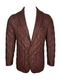 WATERVILLE QUILTED WOOL MELANGE FLANNEL JACKET - BURNT BURGUNDY