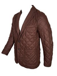 WATERVILLE QUILTED WOOL MELANGE FLANNEL JACKET - BURNT BURGUNDY