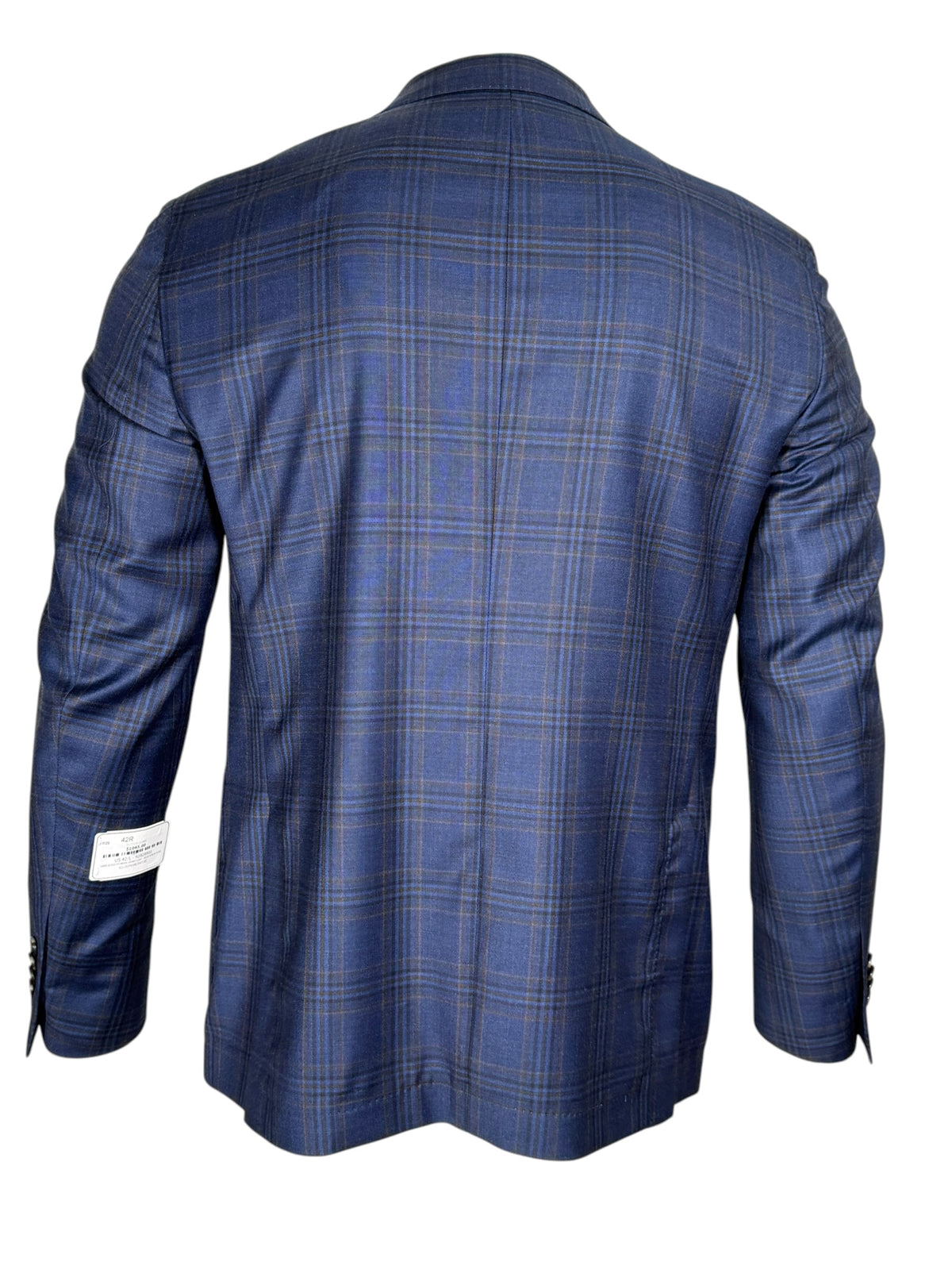 OARS & OLD IVY WOOL SPORT COAT - BLUE CHECK PLAID