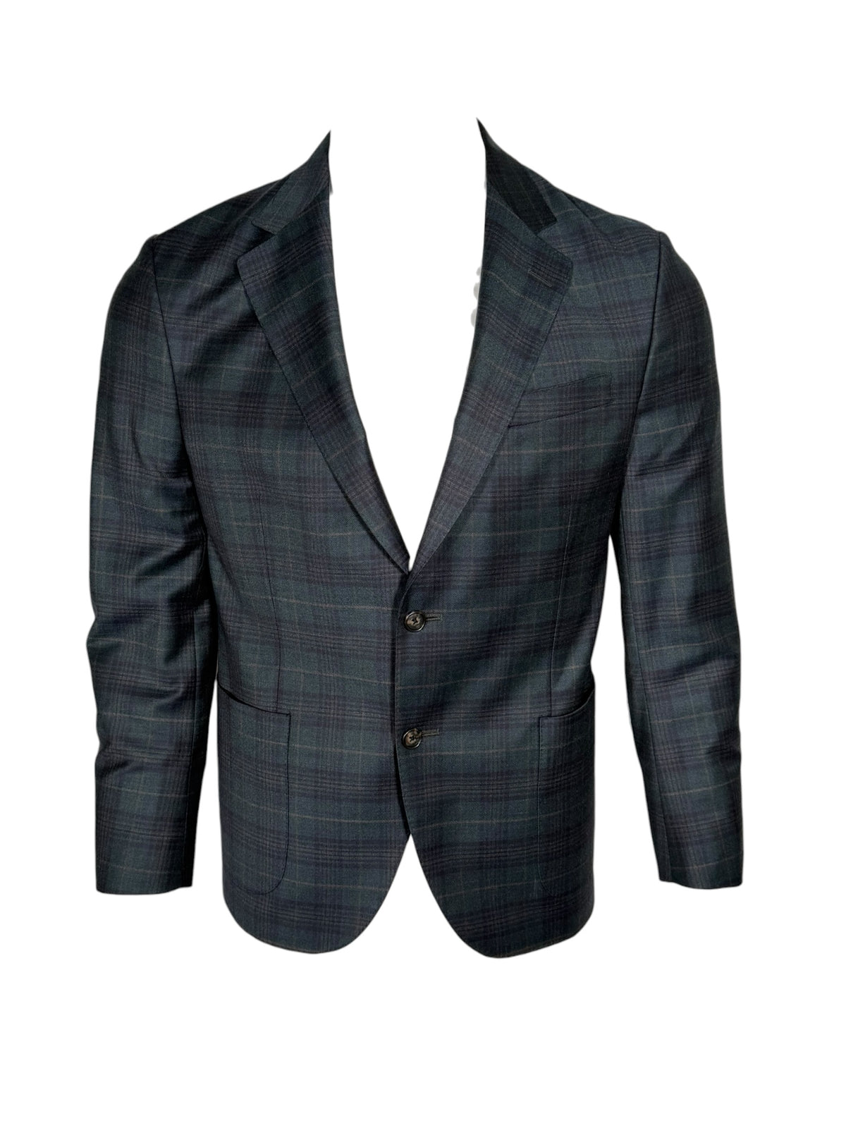 OARS & OLD IVY WOOL SPORT COAT - GREEN PLAID