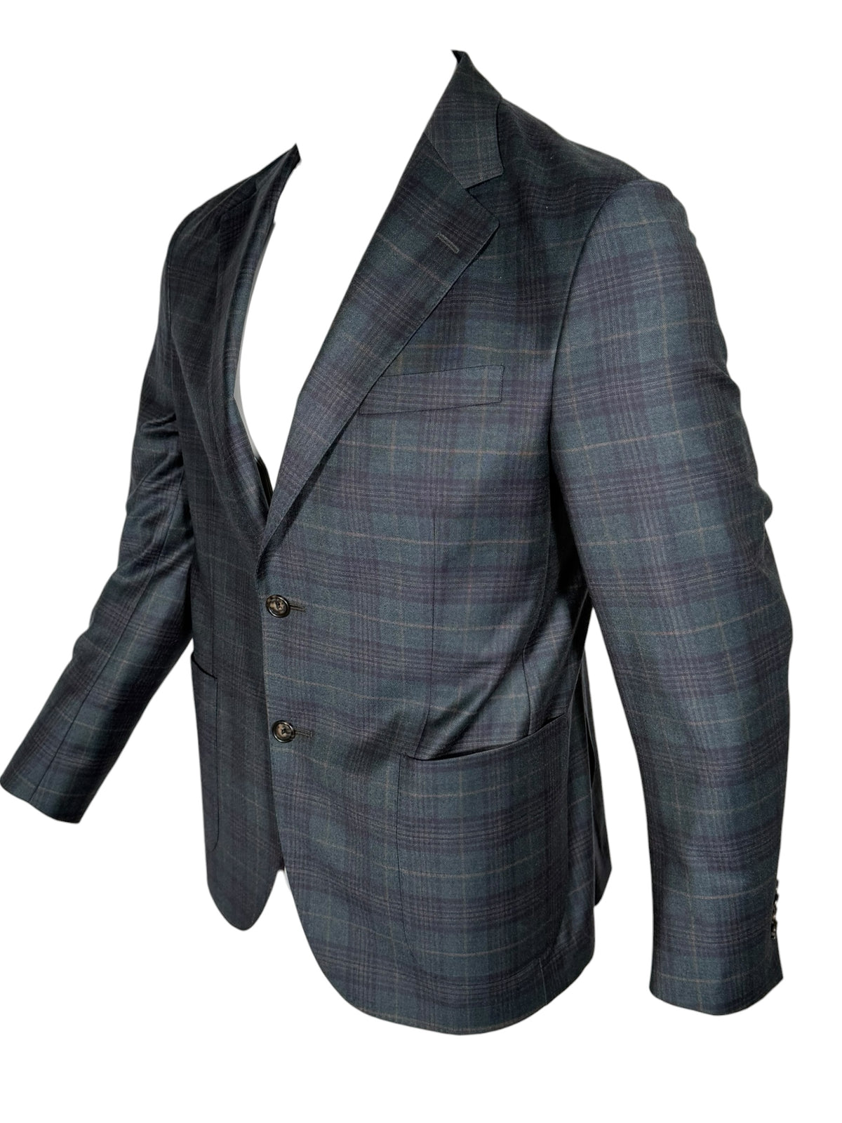 OARS & OLD IVY WOOL SPORT COAT - GREEN PLAID
