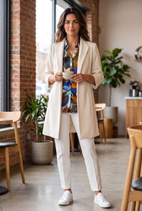 ESTELLE AND FINN PLUSH SWING COAT - IVORY