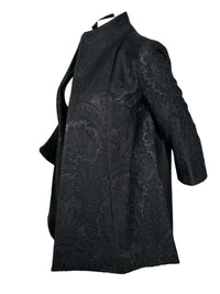 ESTELLE AND FINN BROCADE SWING COAT - BLACK