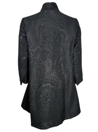 ESTELLE AND FINN BROCADE SWING COAT - BLACK