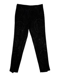 ESTELLE AND FINN FRONT ZIP ANKLE PANT - BLACK BROCADE