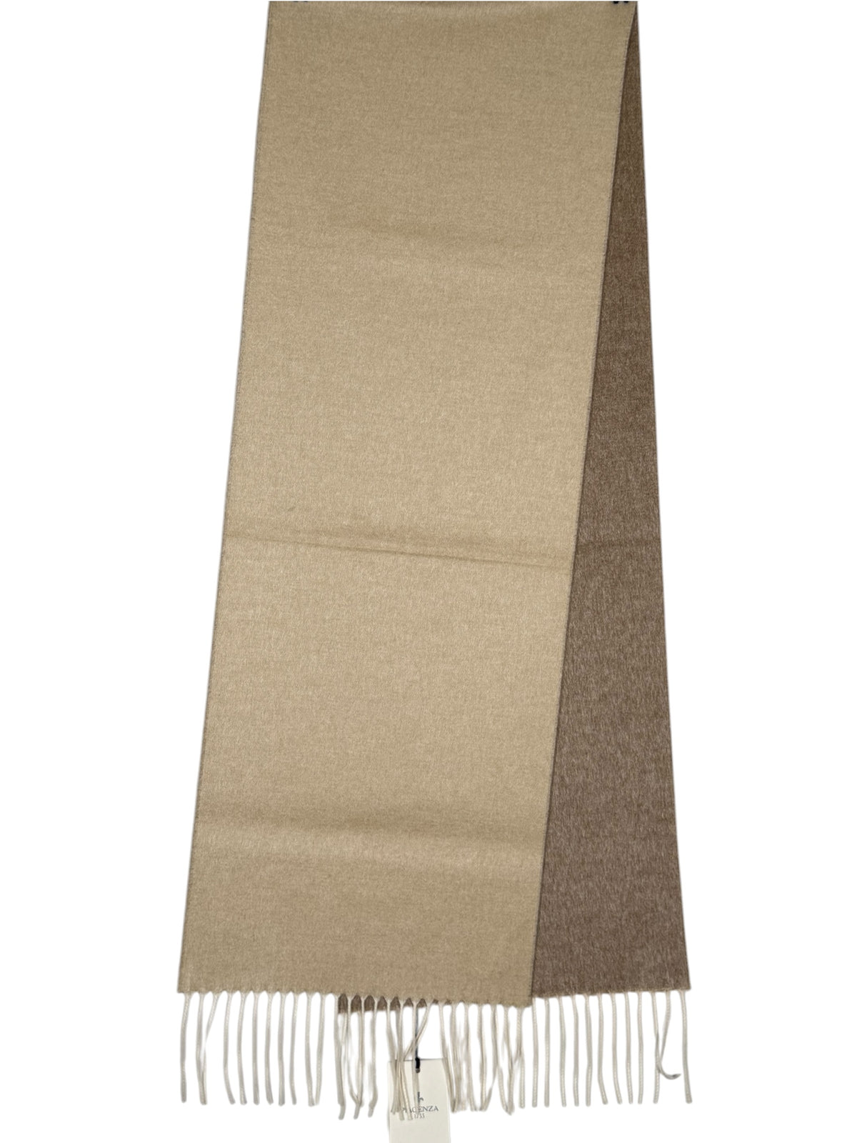 PIACENZA - SILK & CASHMERE DOUBLE SIDED SCARF - SOLID BEIGE/TAUPE