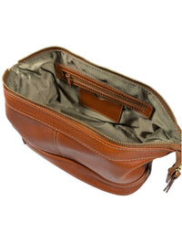 ASTON LEATHER - TOILETRY BAG - TAN