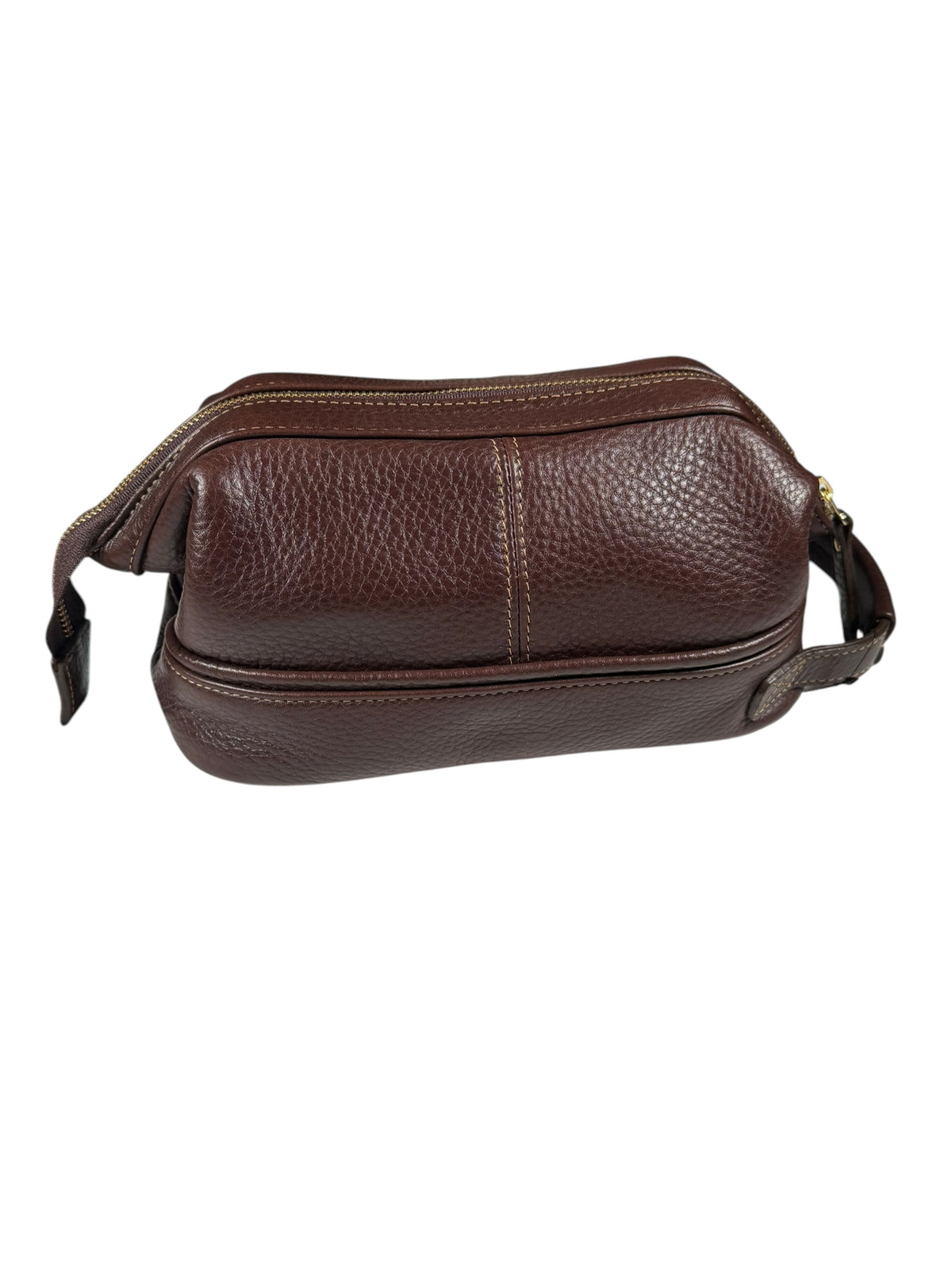 ASTON LEATHER - TOILETRY BAG - BROWN