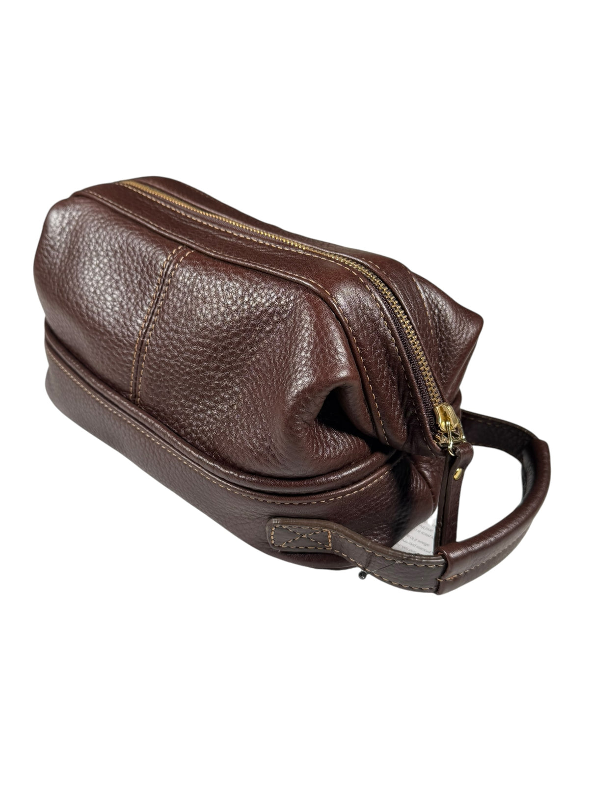ASTON LEATHER - TOILETRY BAG - BROWN