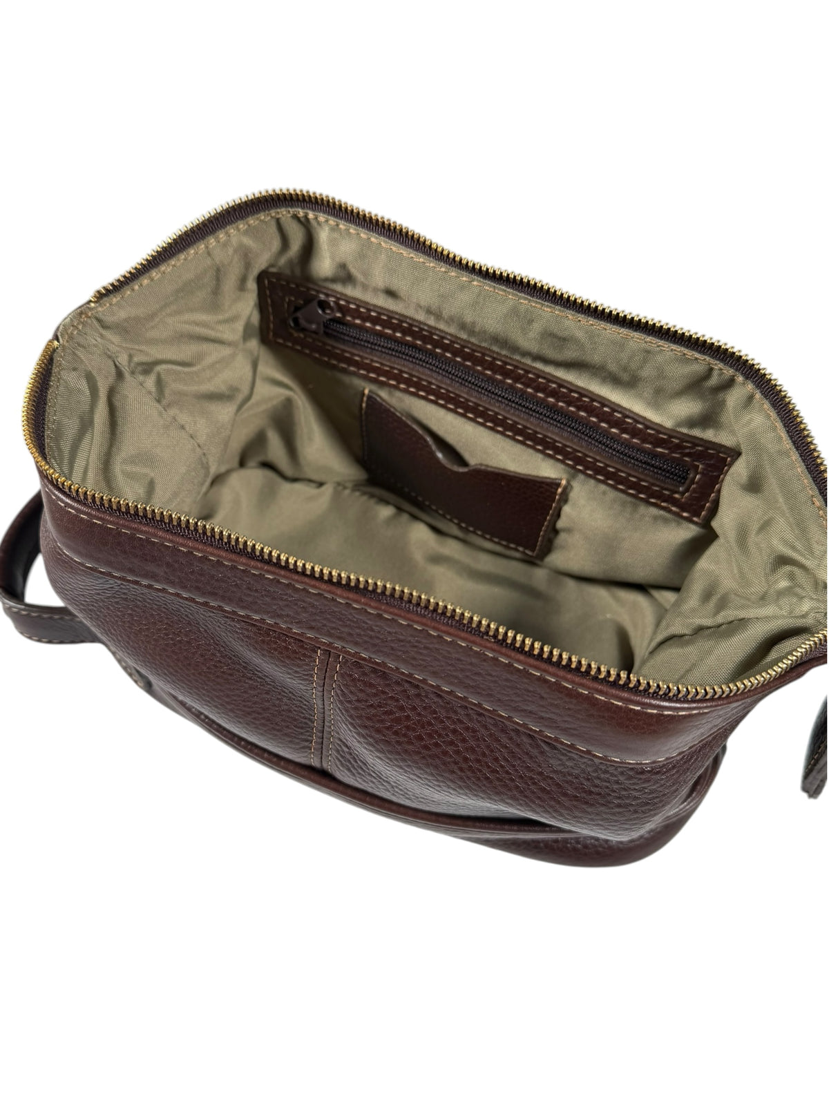 ASTON LEATHER - TOILETRY BAG - BROWN